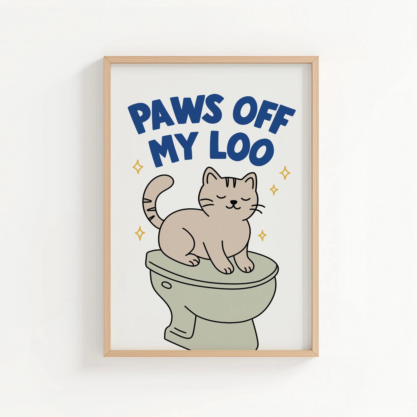Paws off my Loo | Cat wall art by Nine Lives Tribe