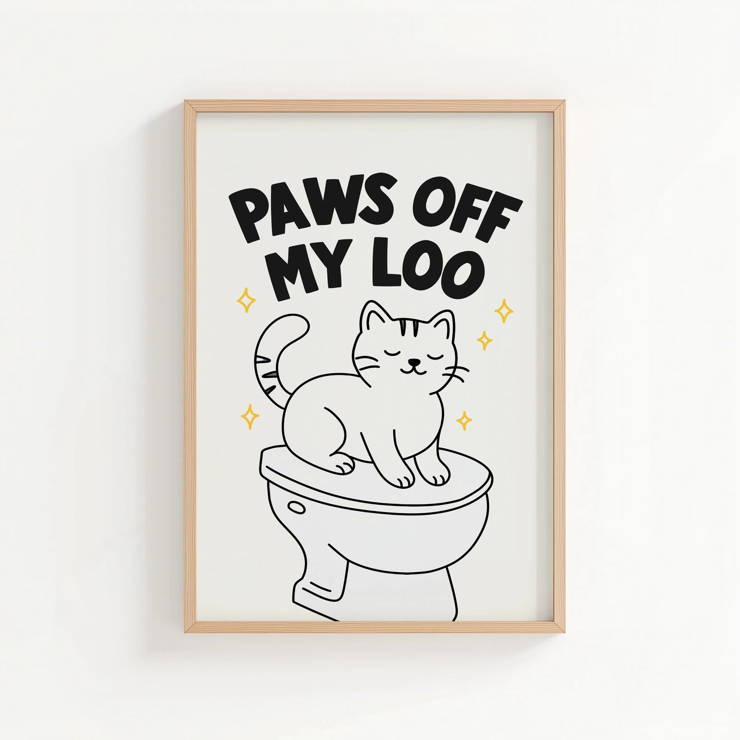 Paws off my Loo | Cat wall art by Nine Lives Tribe