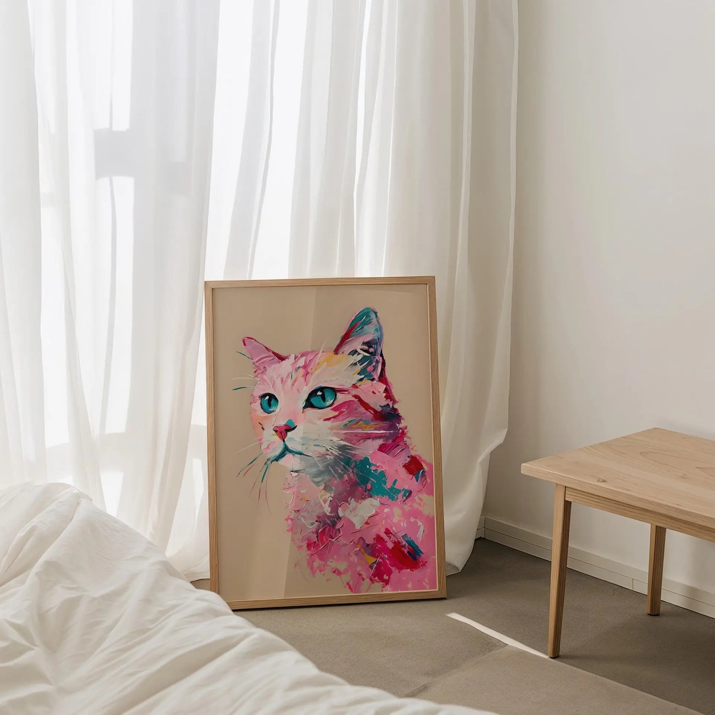 Colour Pop Cat Art Print | Cat wall art by Nine Lives Tribe