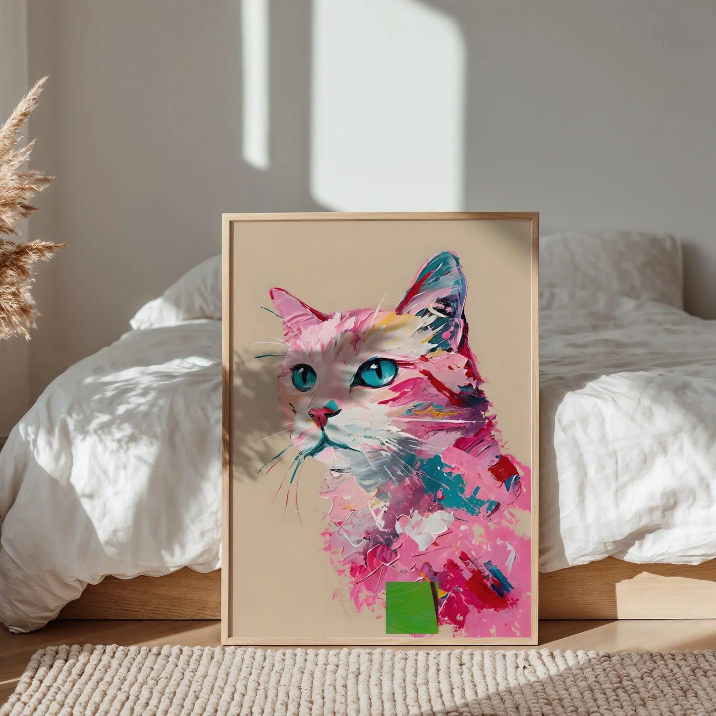 Colour Pop Cat Art Print | Cat wall art by Nine Lives Tribe