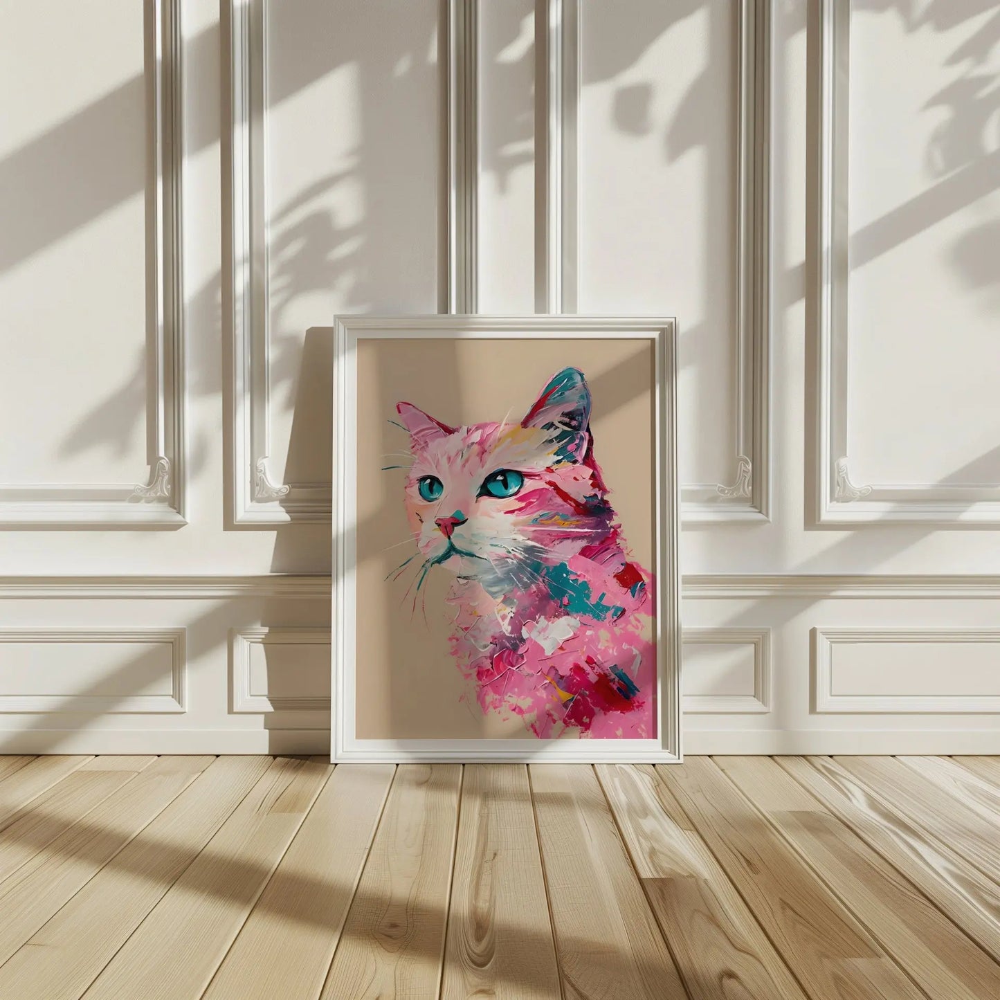 Colour Pop Cat Art Print | Cat wall art by Nine Lives Tribe