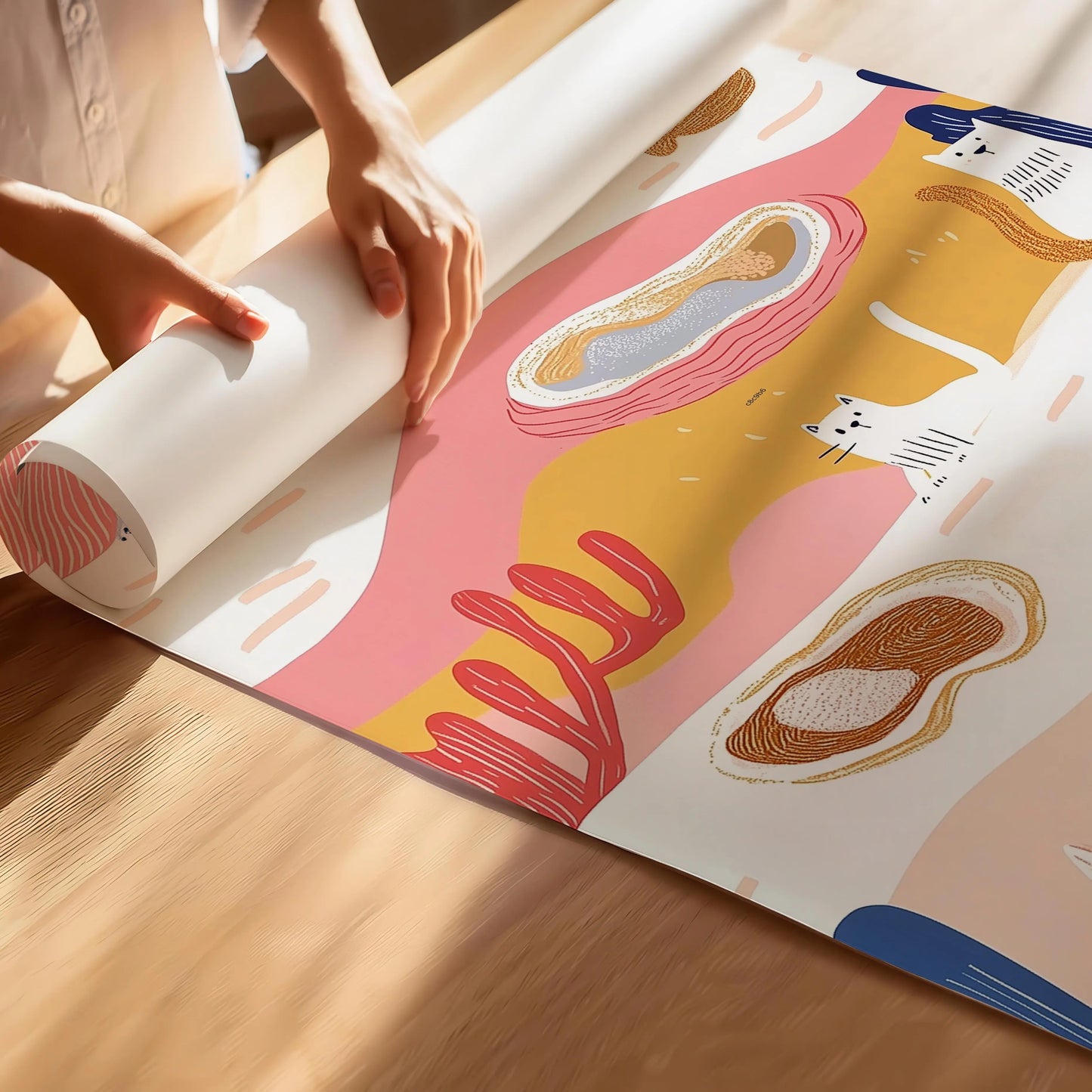 Oyster Cats Print | Cat wall art by Nine Lives Tribe