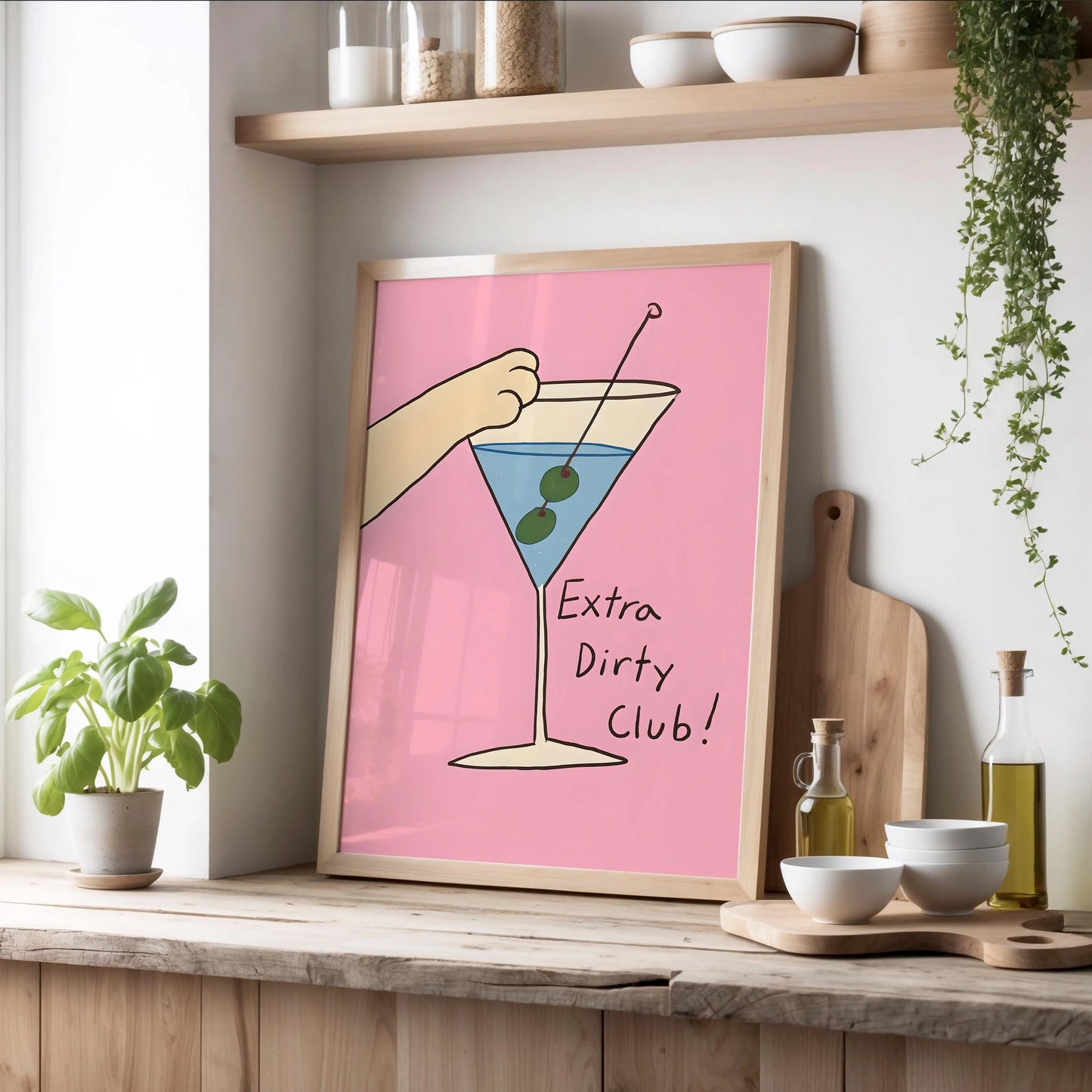 Pink Extra Dirty Club Print - Nine Lives Tribe