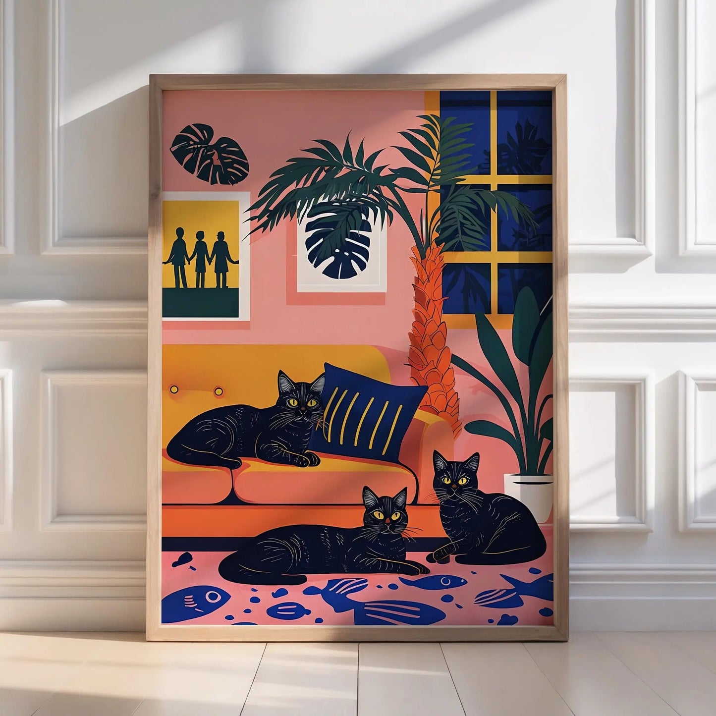 The Cat Lounge | Cat wall art by Nine Lives Tribe