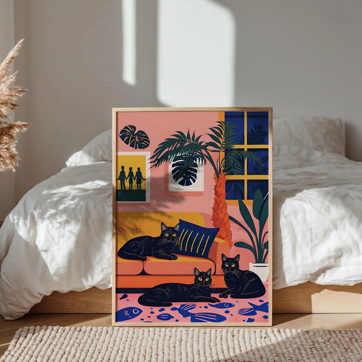 The Cat Lounge | Cat wall art by Nine Lives Tribe