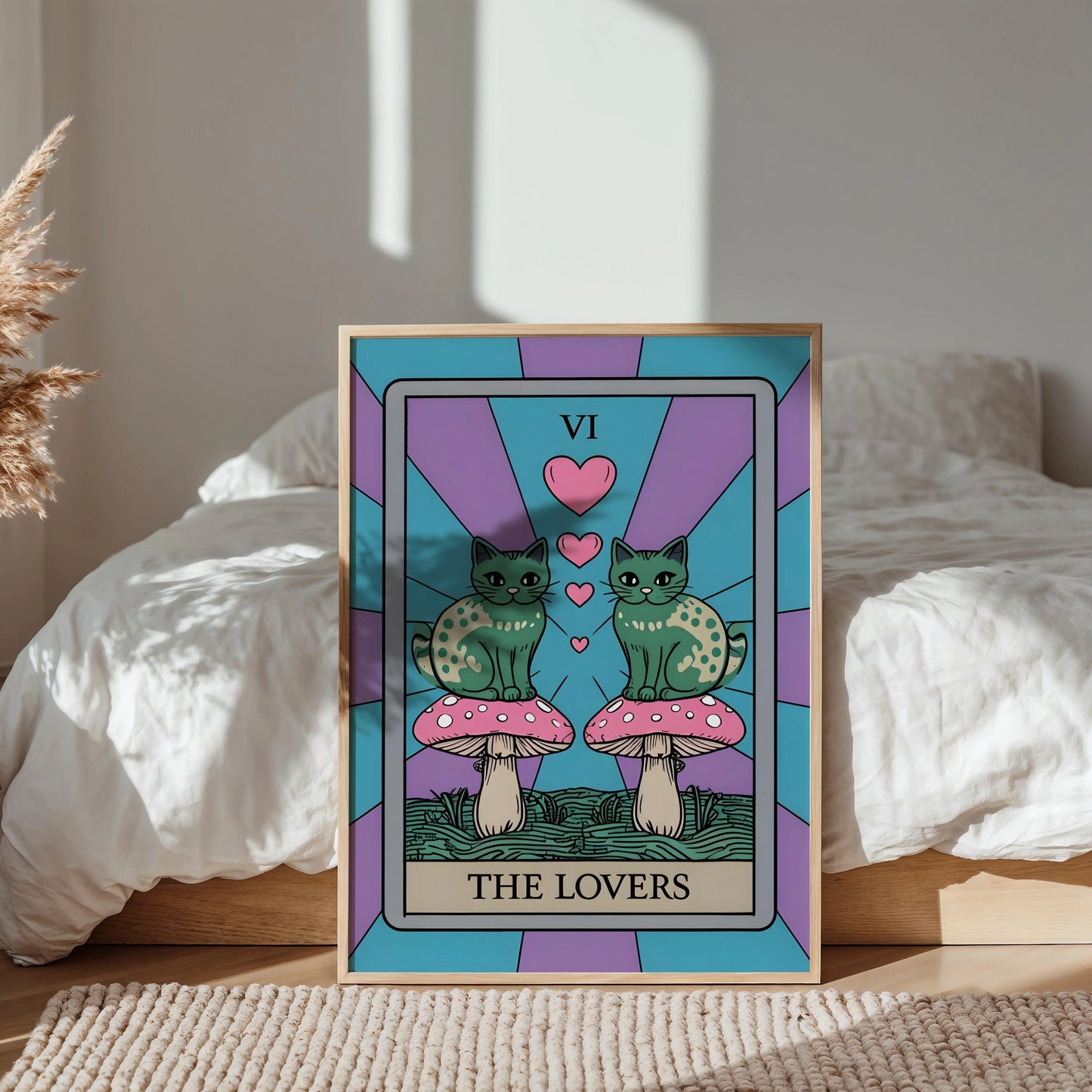 The Lovers Tarot Card Print - Nine Lives Tribe