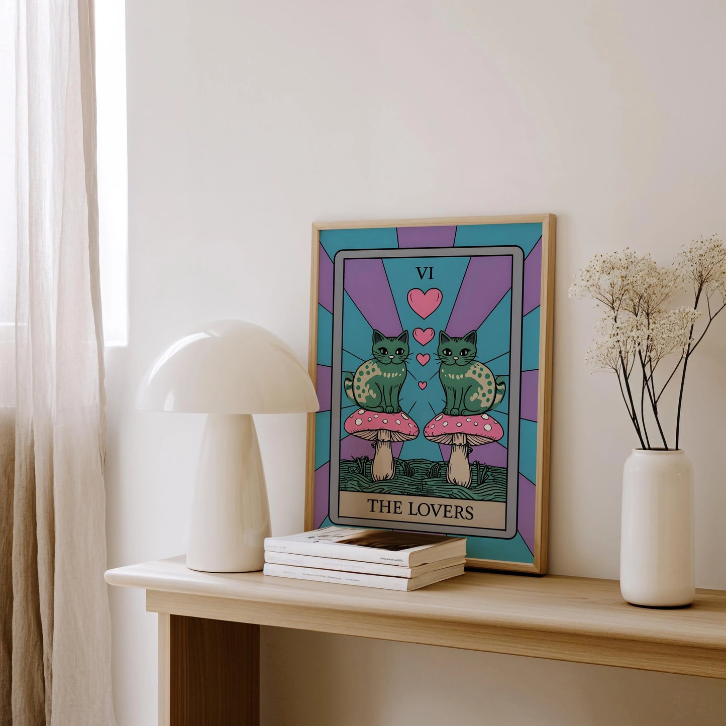 The Lovers Tarot Card Print - Nine Lives Tribe