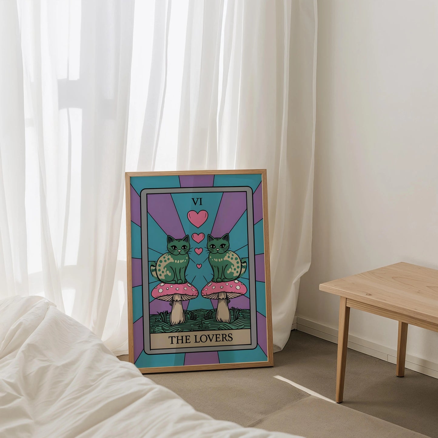 The Lovers Tarot Card Print - Nine Lives Tribe