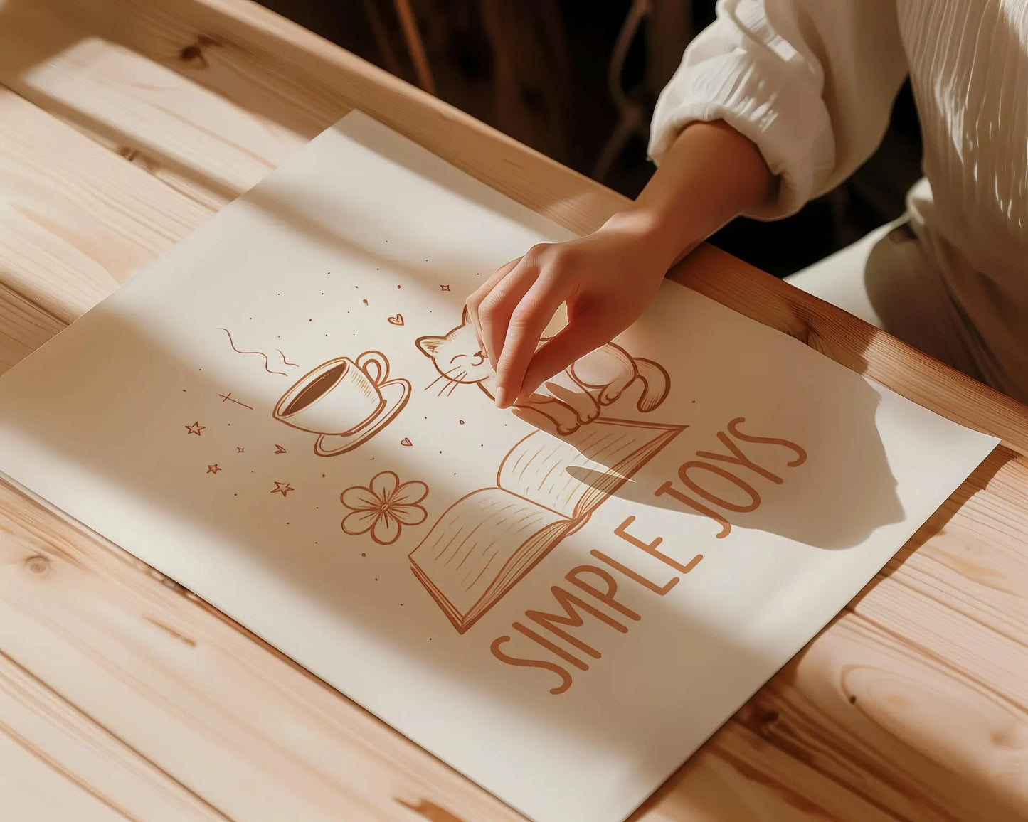 simple things | Cat wall art by Nine Lives Tribe