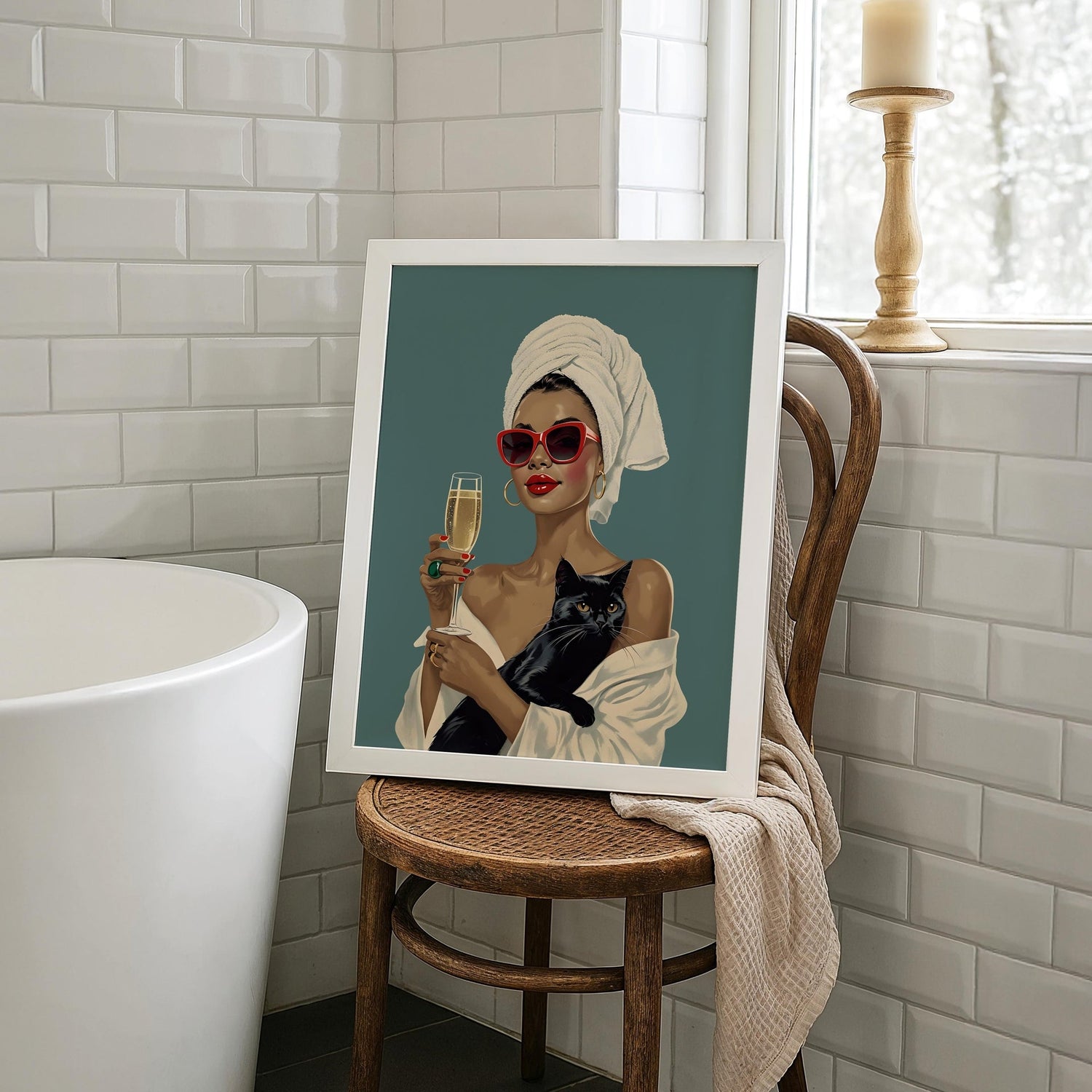 Bathroom-Laundry  | Cat art collection by Nine Lives Tribe