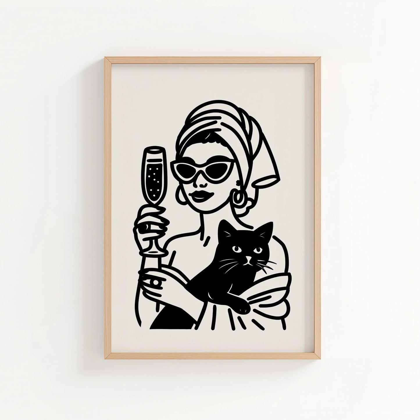 Classic Glamour | Cat wall art by Nine Lives Tribe