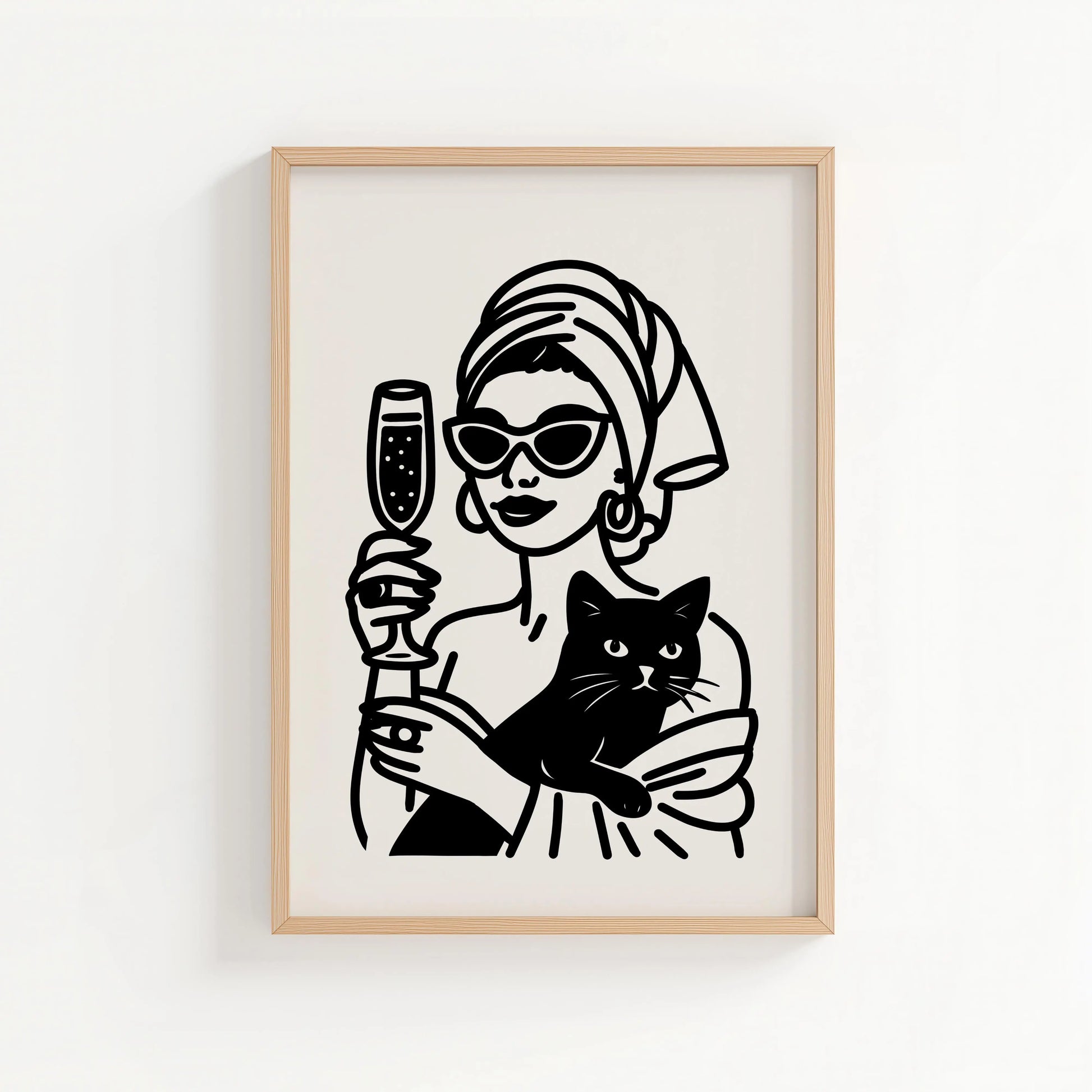 Classic Glamour | Cat wall art by Nine Lives Tribe