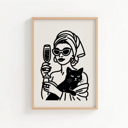 Classic Glamour | Cat wall art by Nine Lives Tribe