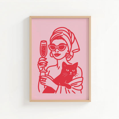 Classic Glamour | Cat wall art by Nine Lives Tribe