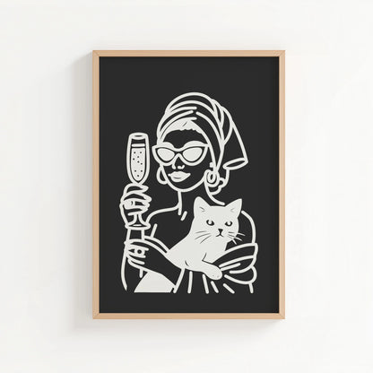 Classic Glamour | Cat wall art by Nine Lives Tribe