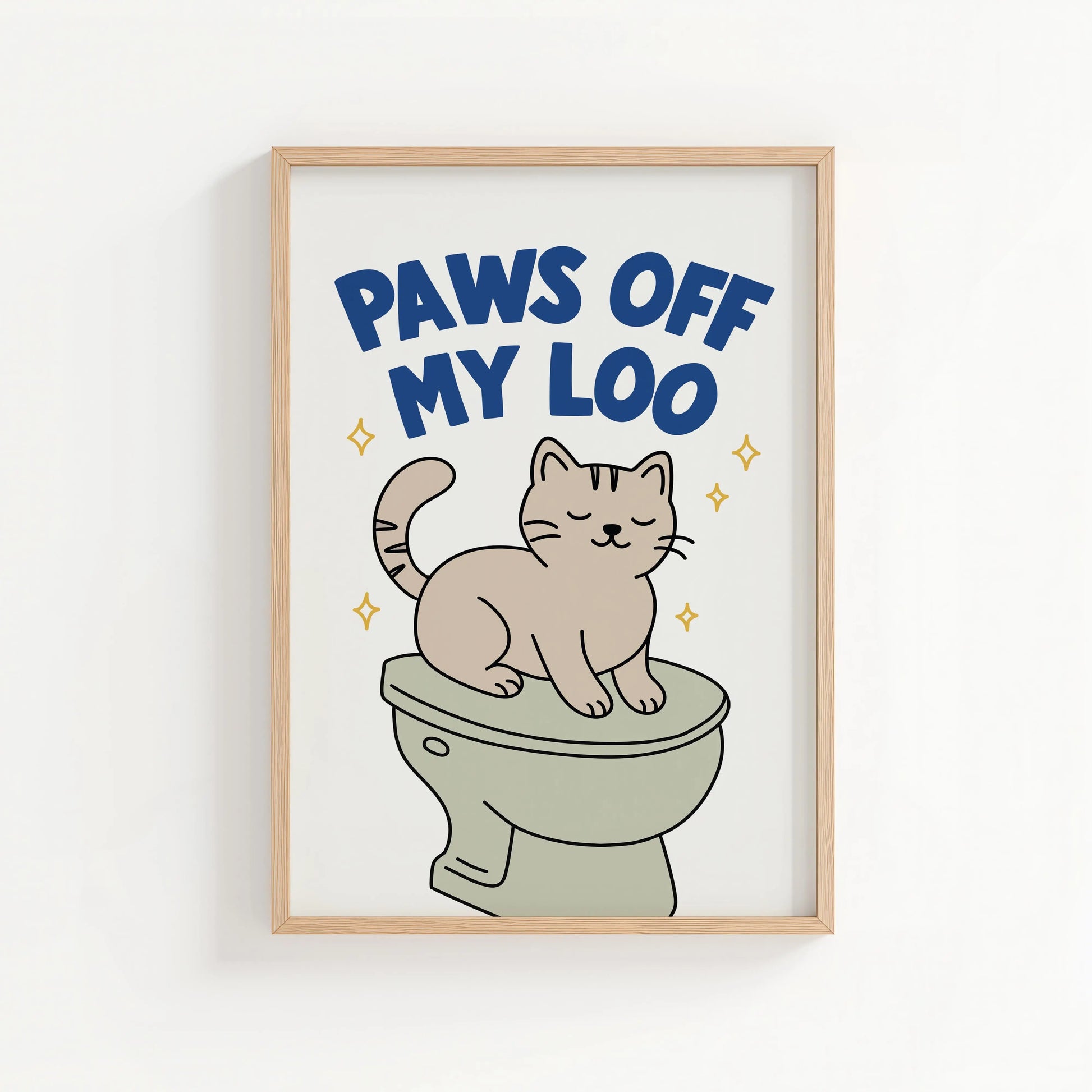 Paws off my Loo | Cat wall art by Nine Lives Tribe