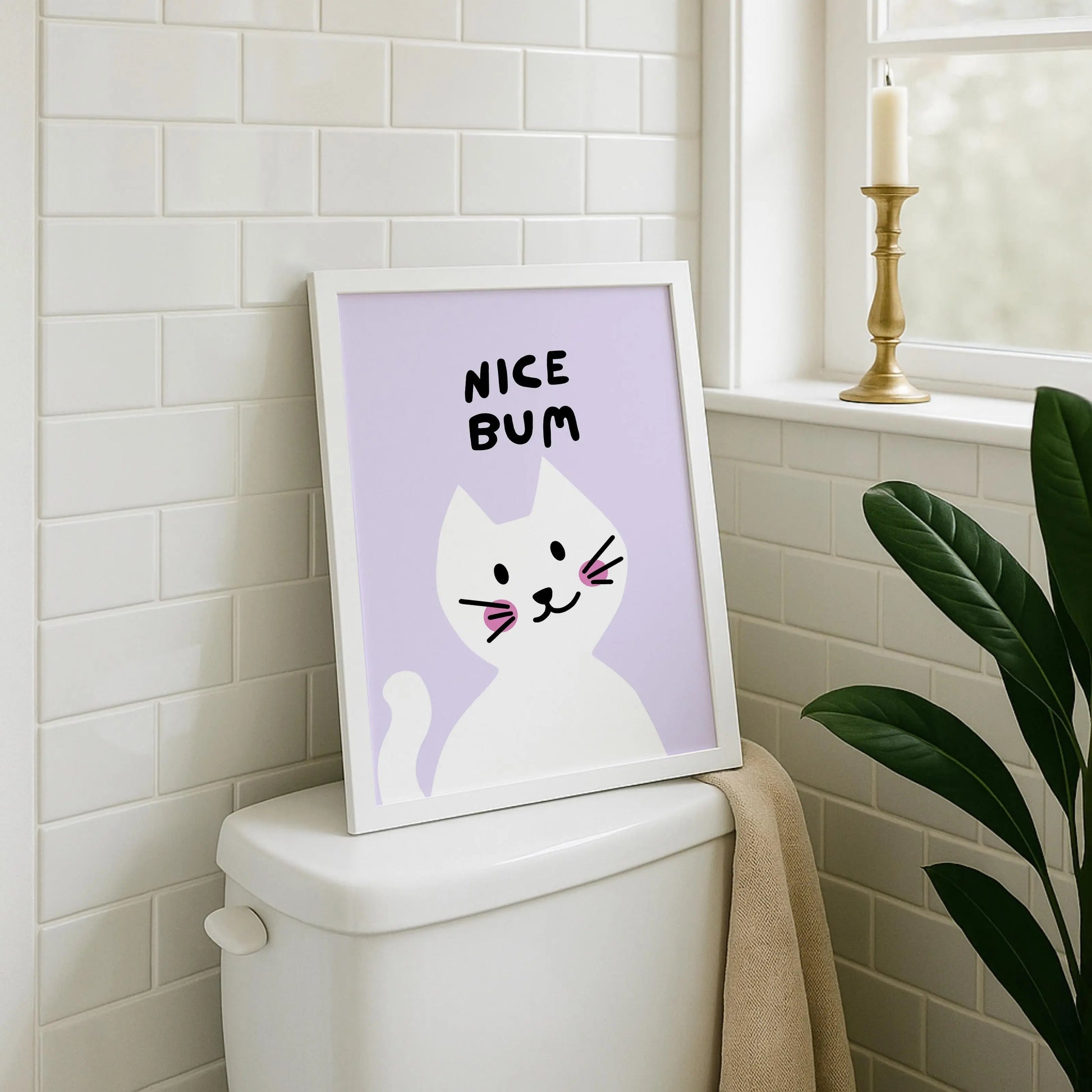 Nice Bum Print | Cat wall art by Nine Lives Tribe