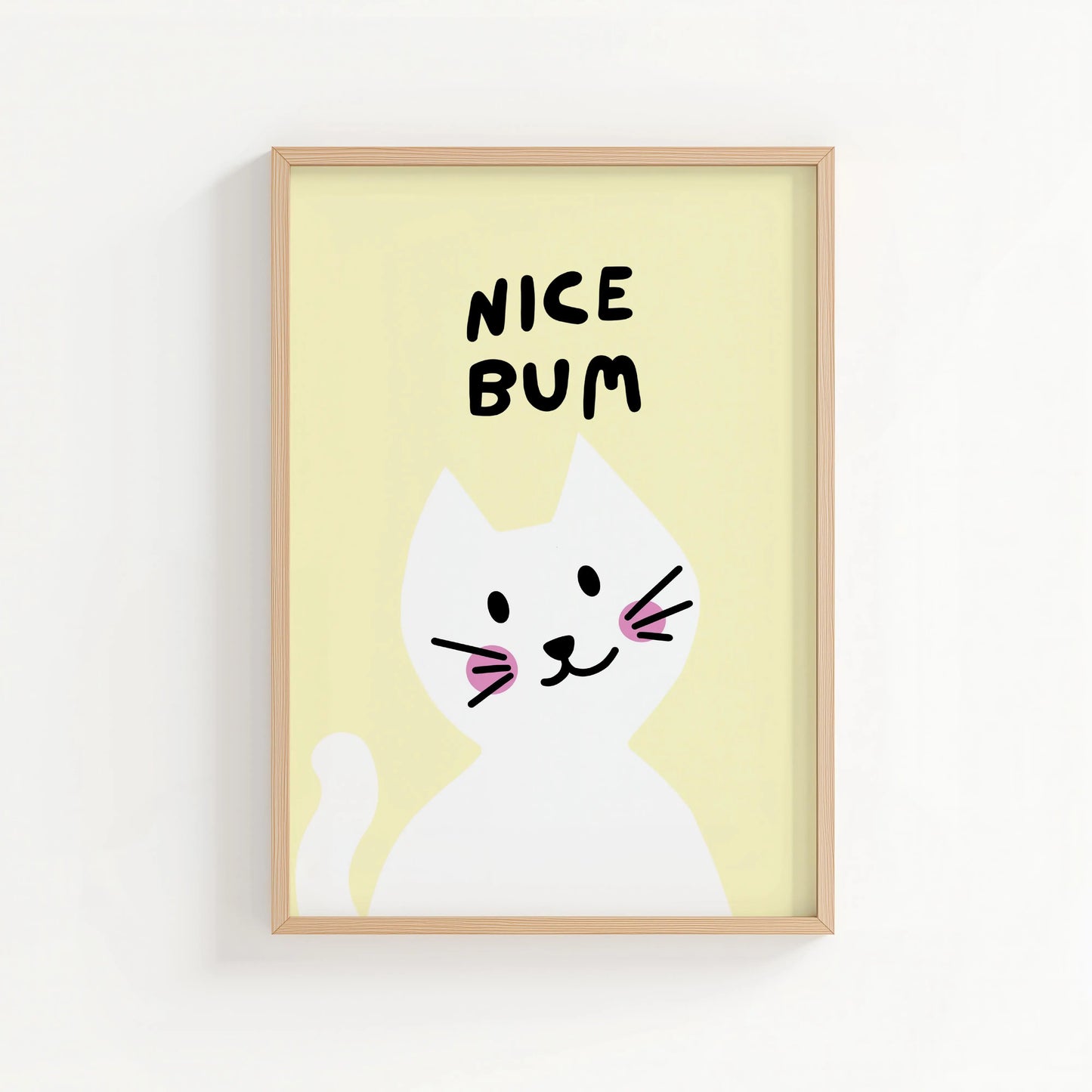 Nice Bum Print | Cat wall art by Nine Lives Tribe