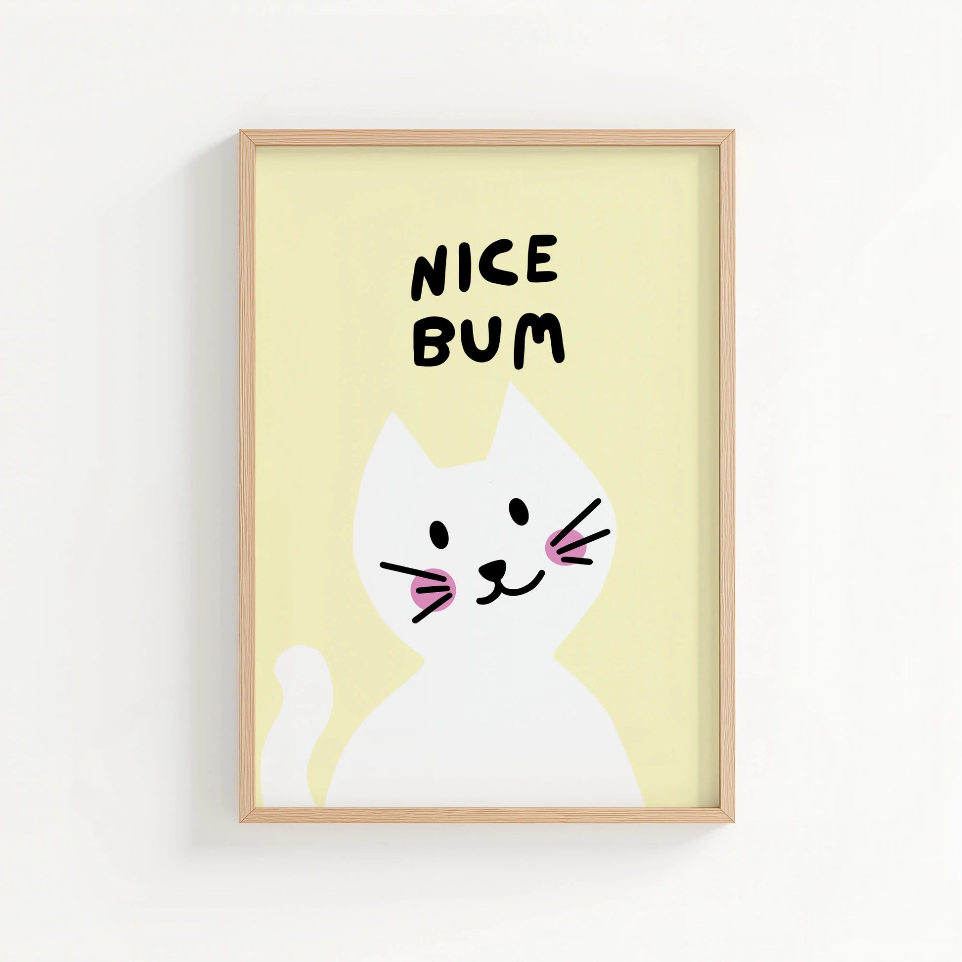 Nice Bum Print | Cat wall art by Nine Lives Tribe