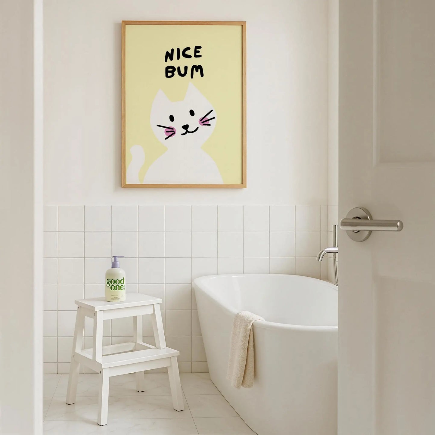 Nice Bum Print | Cat wall art by Nine Lives Tribe