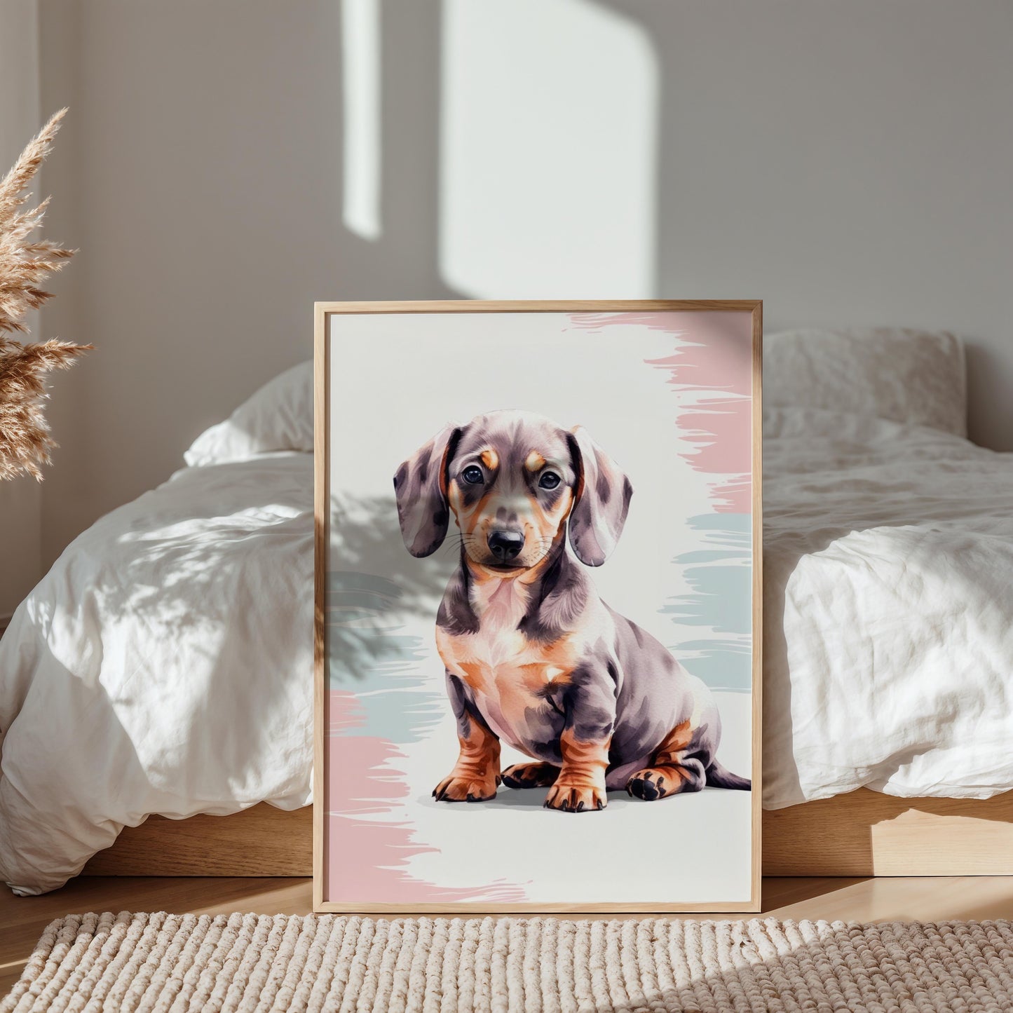 Pastel Dachshund Print | Cat wall art by Nine Lives Tribe