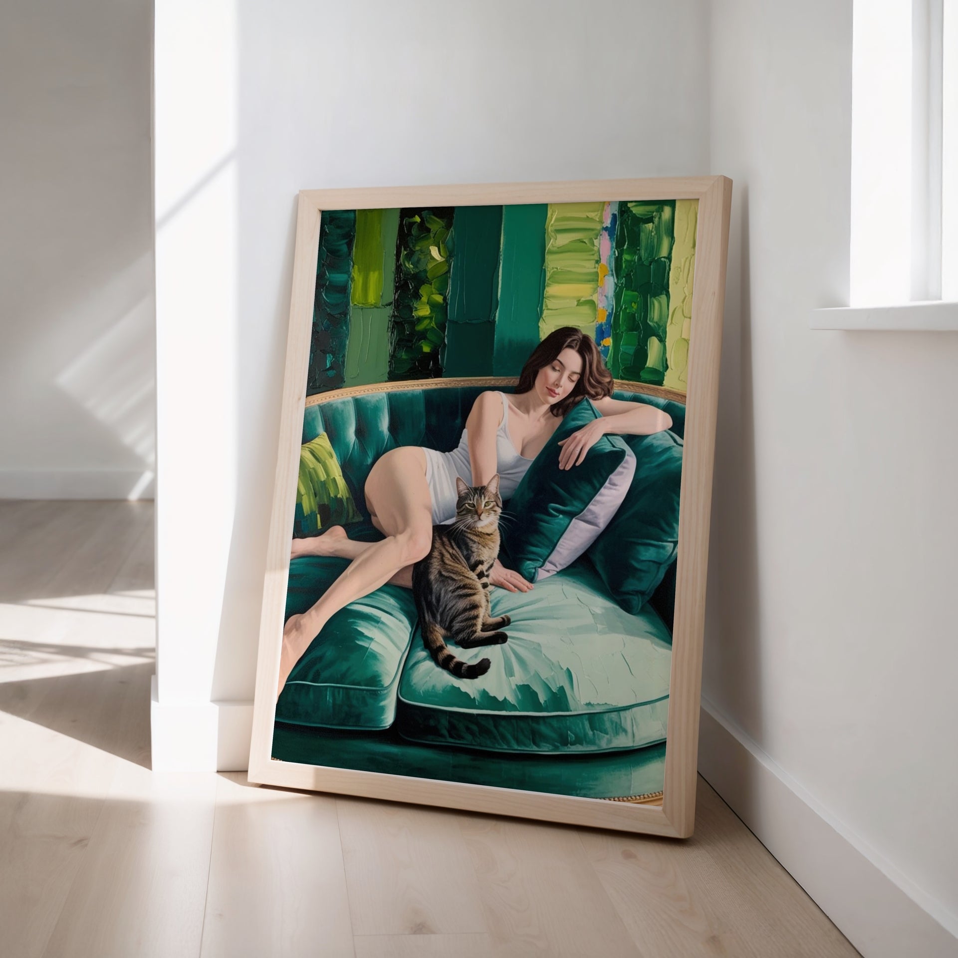 Velvet Stillness Print | Cat wall art by Nine Lives Tribe