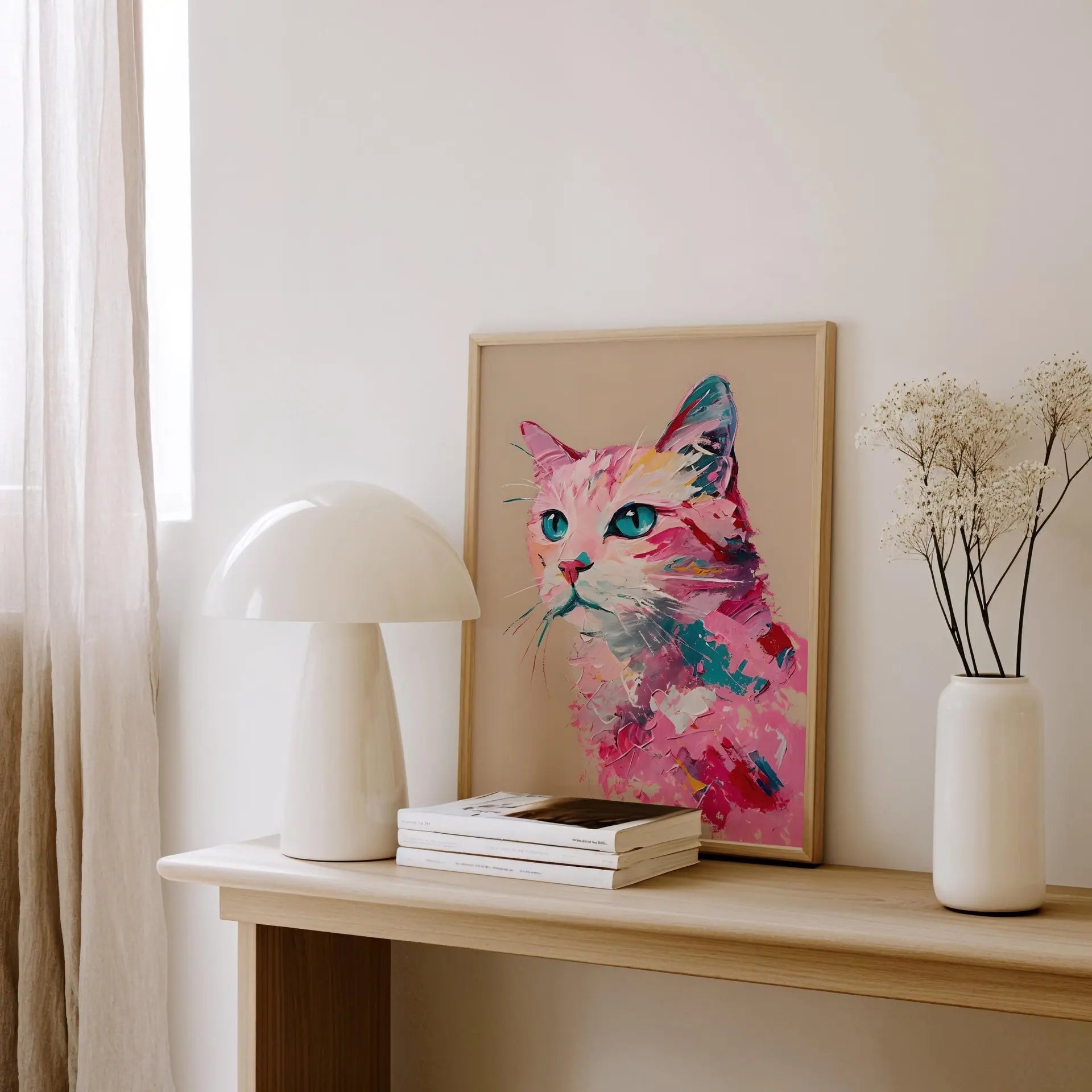 Colour Pop Cat Art Print | Cat wall art by Nine Lives Tribe