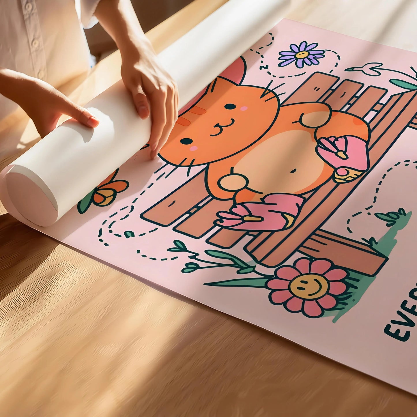 'Everything Will Be Okay' Print | Cat wall art by Nine Lives Tribe