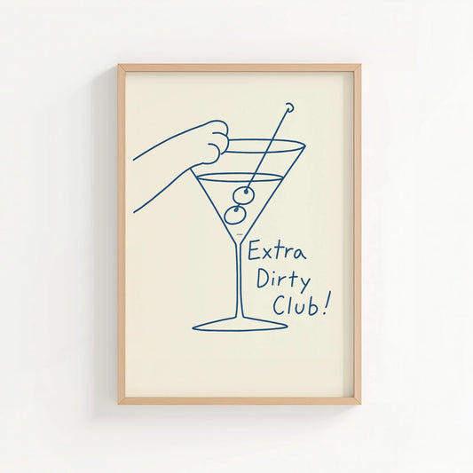 Extra Dirty Club Print | Cat wall art by Nine Lives Tribe
