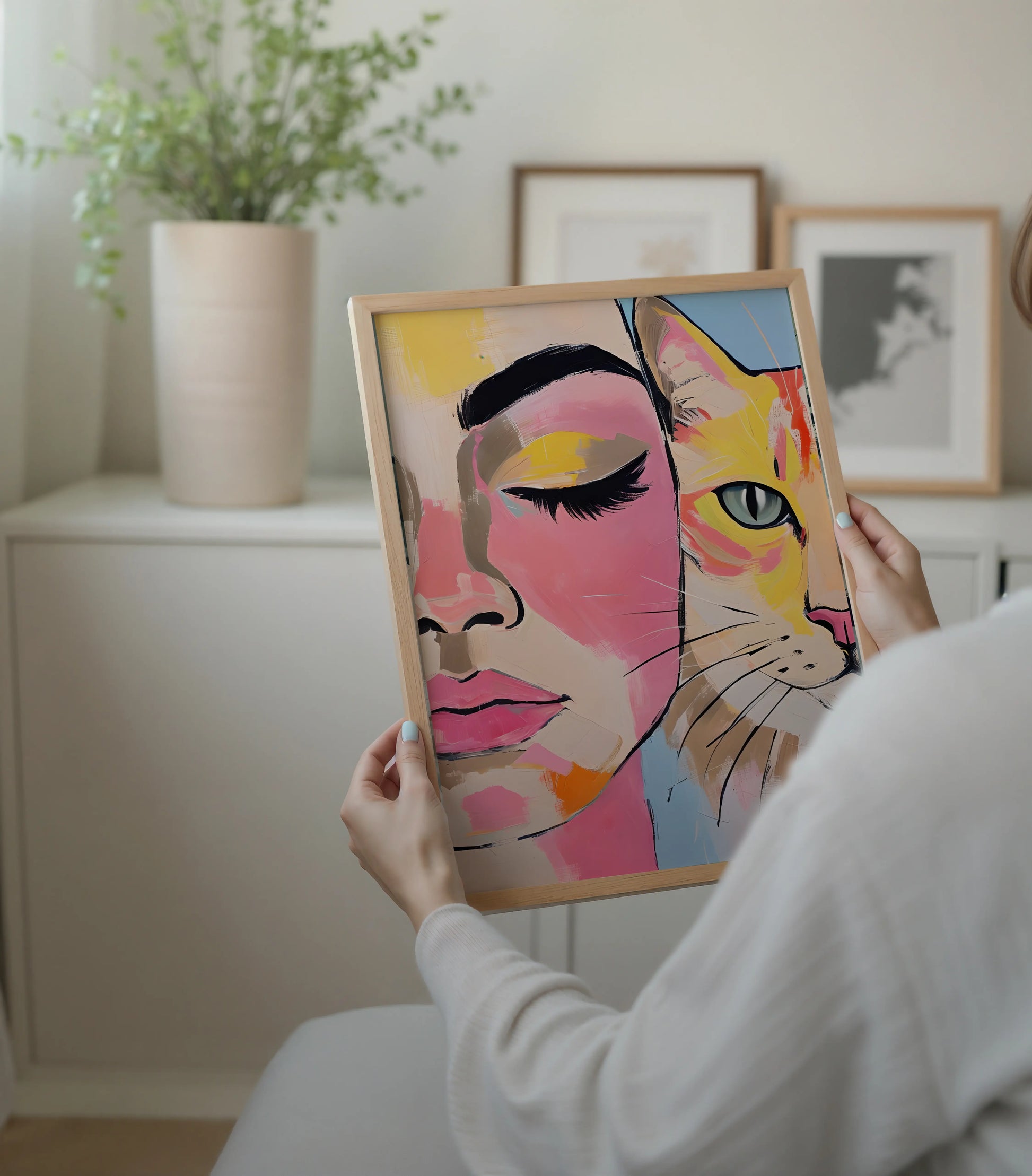 Face to Feline Print | Cat wall art by Nine Lives Tribe