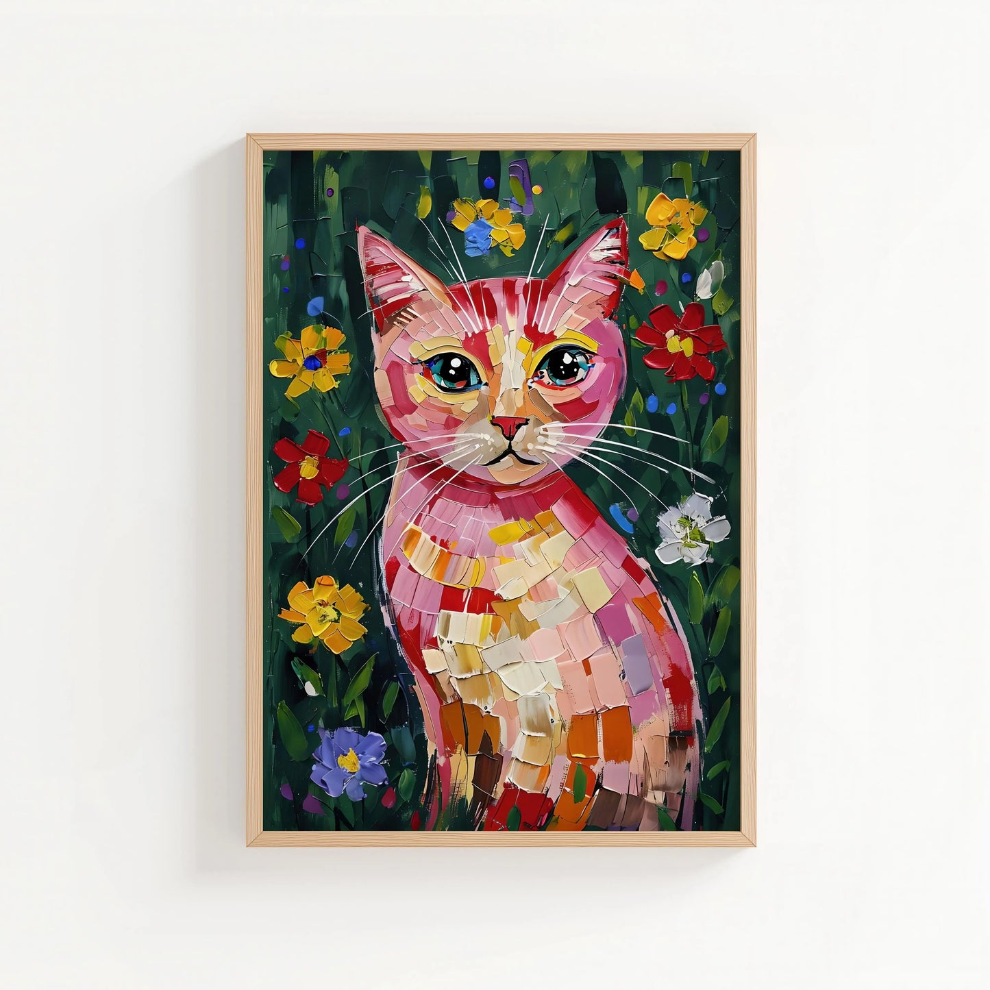 Garden Muse – Colourful Cat Art Print | Cat wall art by Nine Lives Tribe