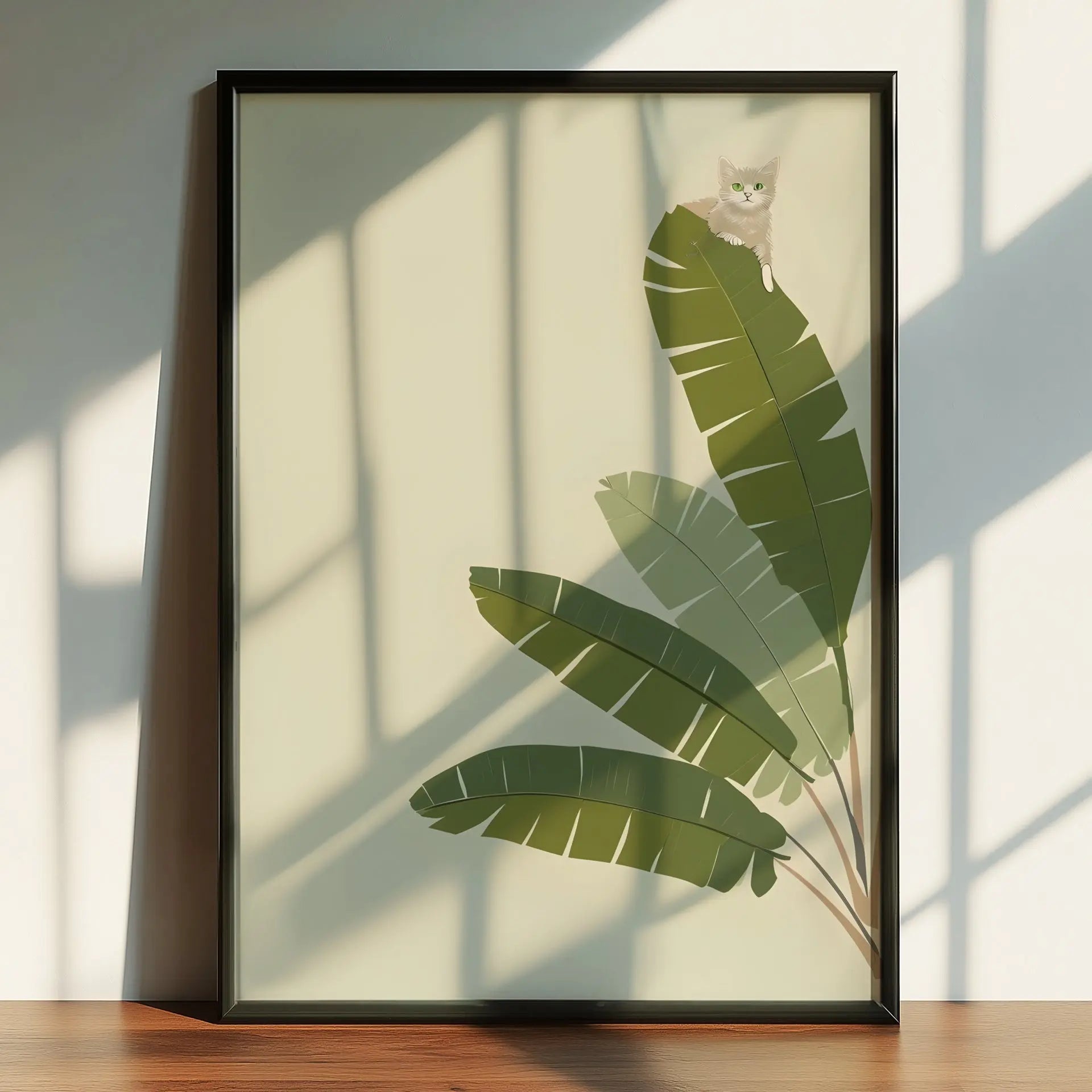 Jungle Cat Art Print | Cat wall art by Nine Lives Tribe