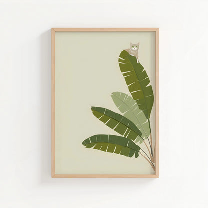 Jungle Cat Art Print | Cat wall art by Nine Lives Tribe