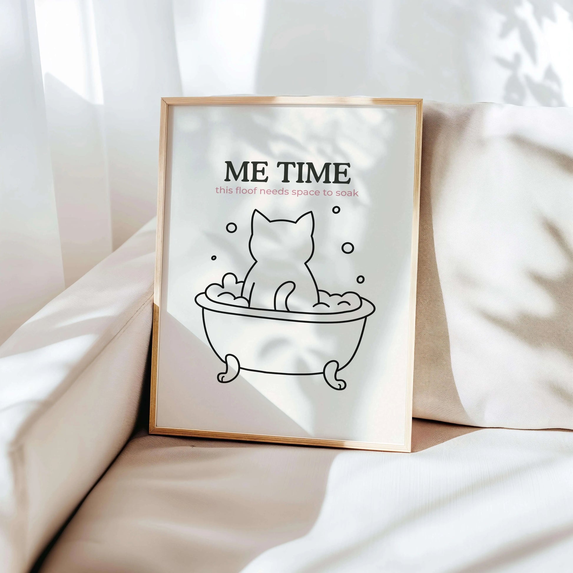 'Me Time' Bathroom Print - Nine Lives Tribe