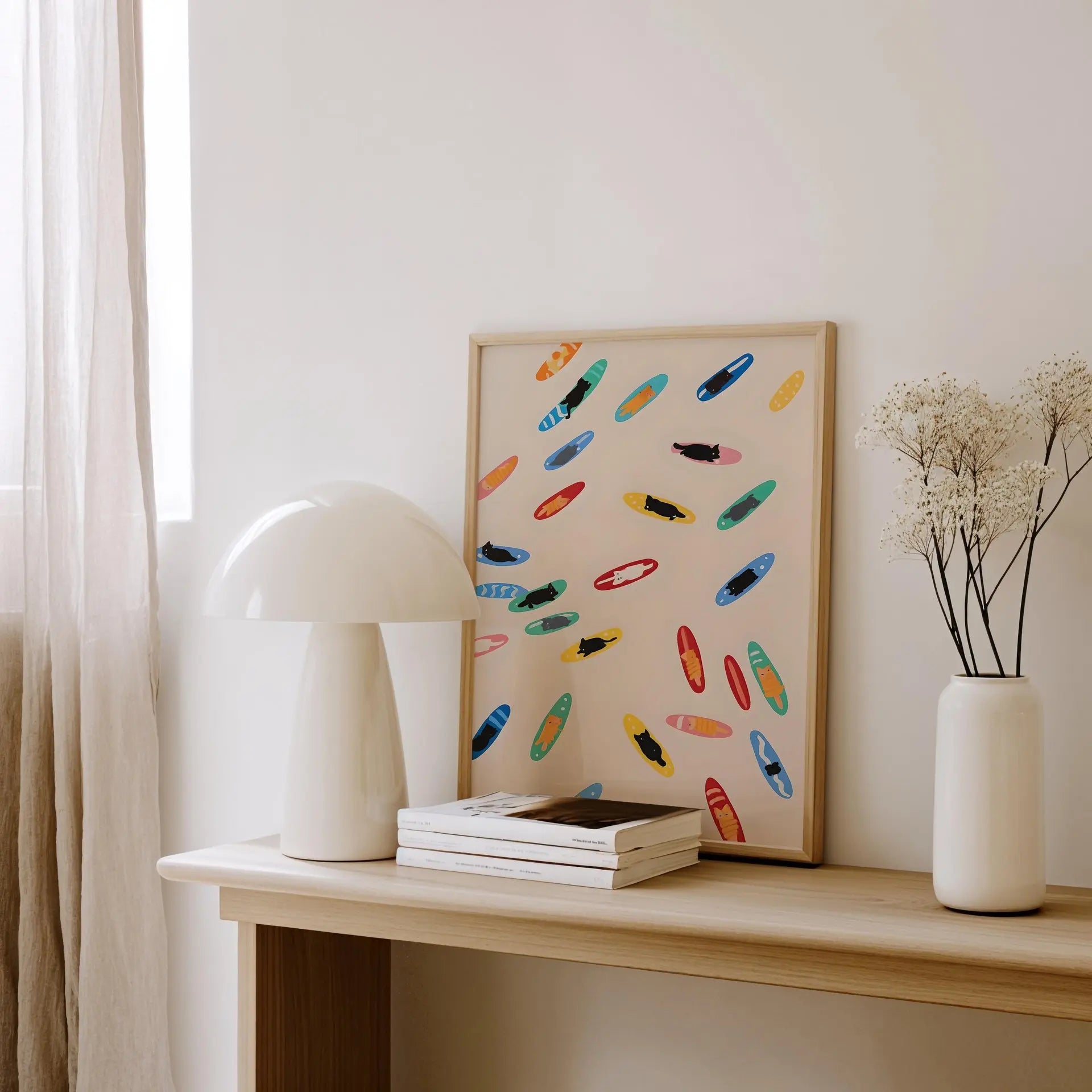 Meow on Board | Cat wall art by Nine Lives Tribe