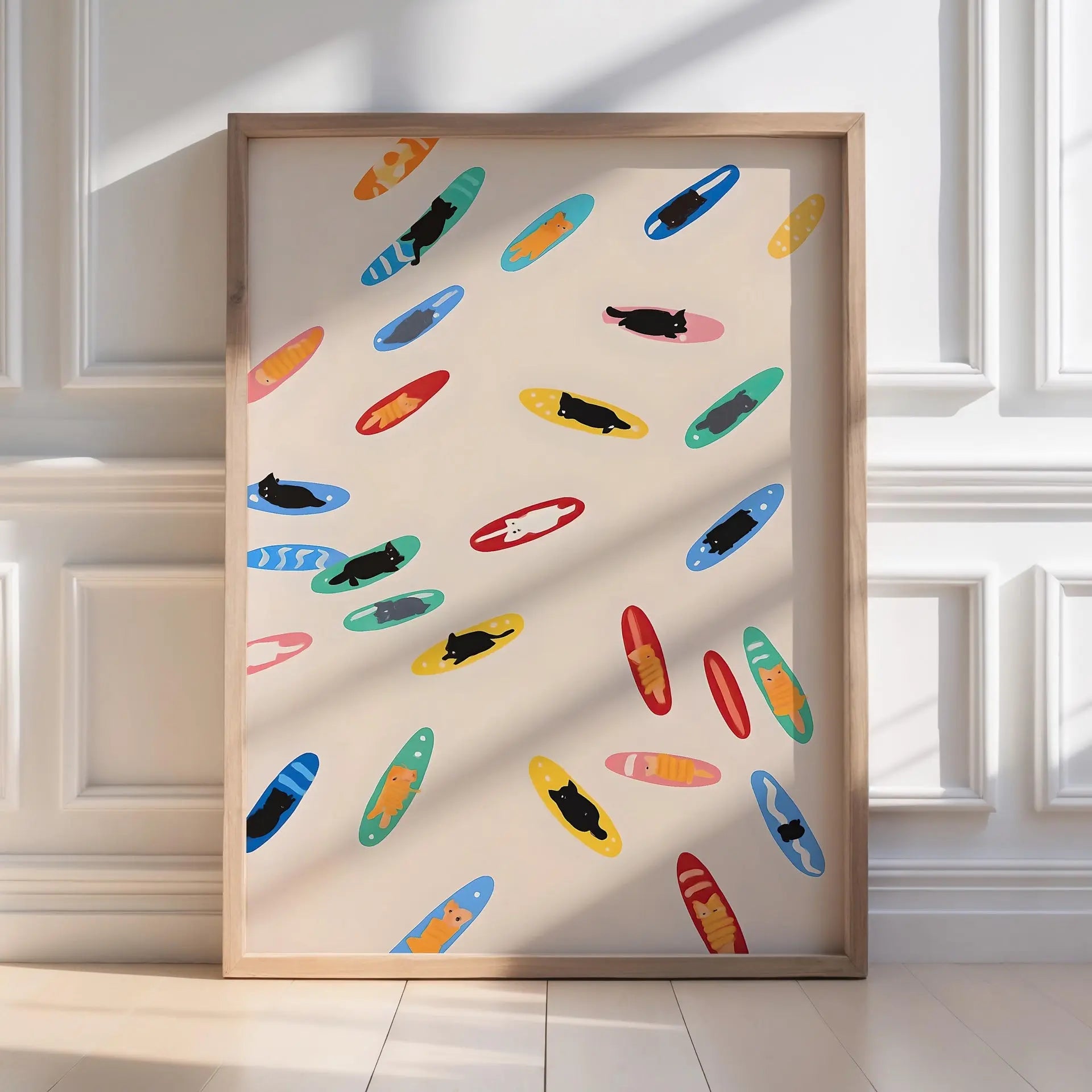 Meow on Board | Cat wall art by Nine Lives Tribe