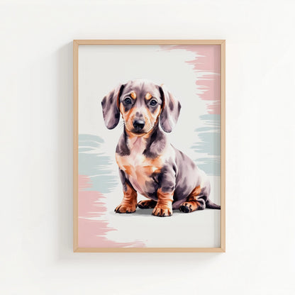 Pastel Dachshund Print | Cat wall art by Nine Lives Tribe