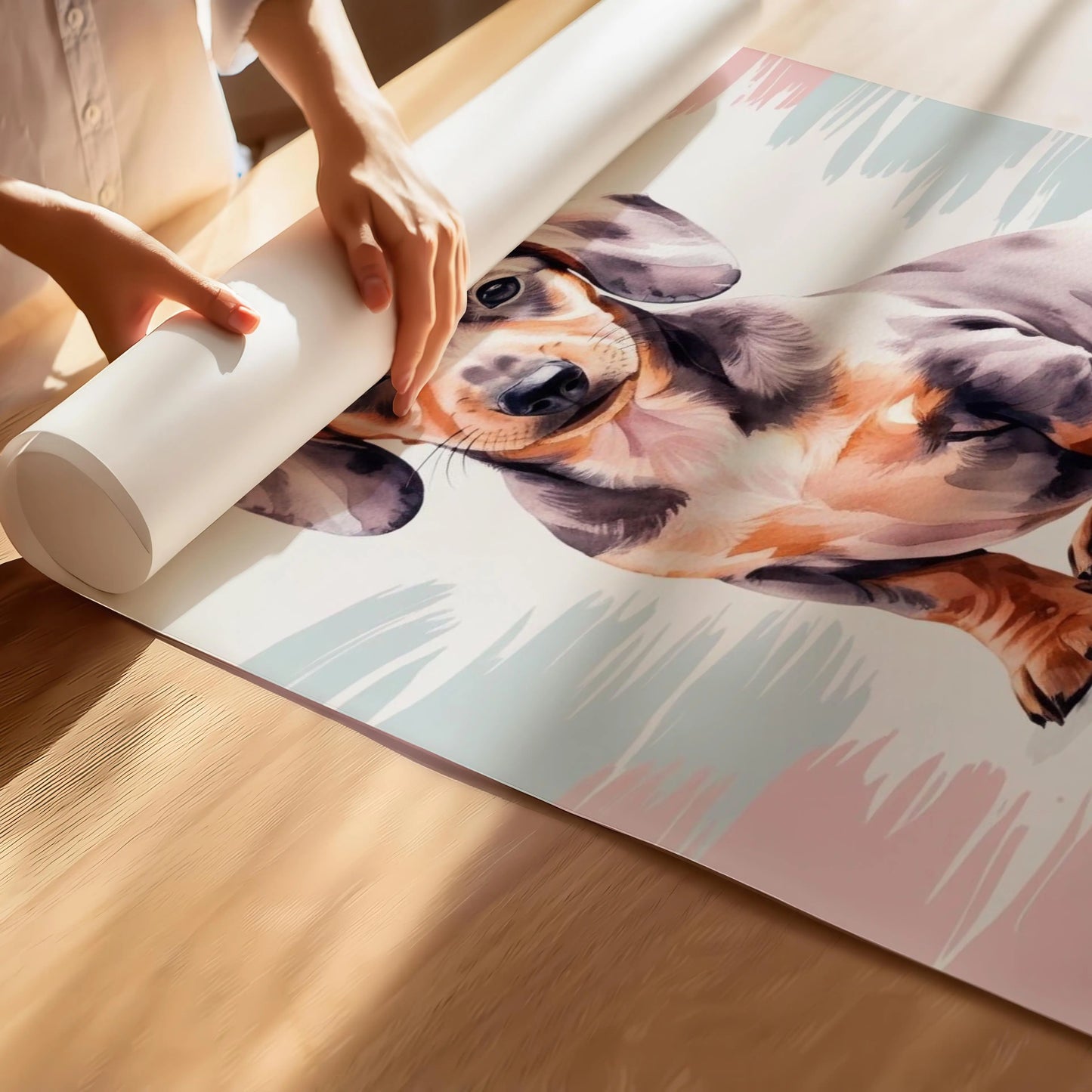 Pastel Dachshund Print | Cat wall art by Nine Lives Tribe