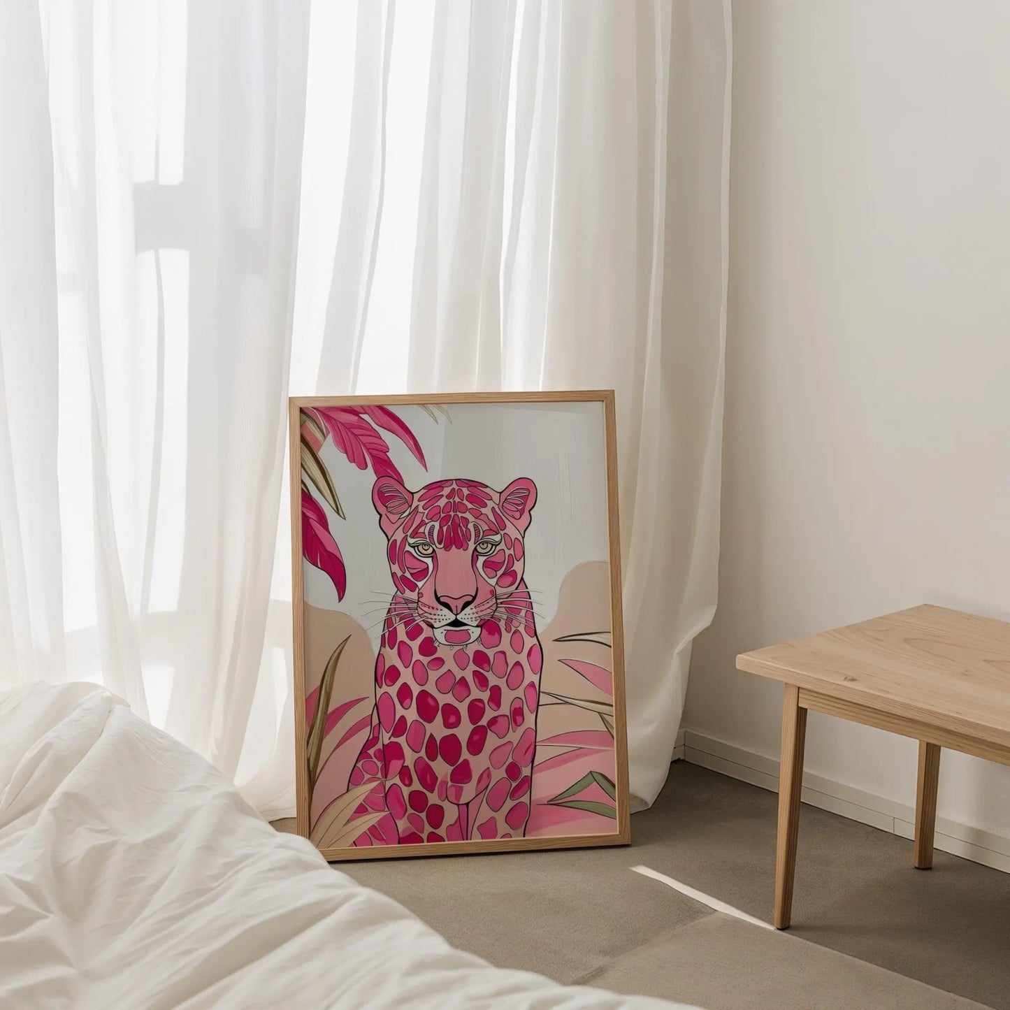 Pink Leopard Print | Cat wall art by Nine Lives Tribe