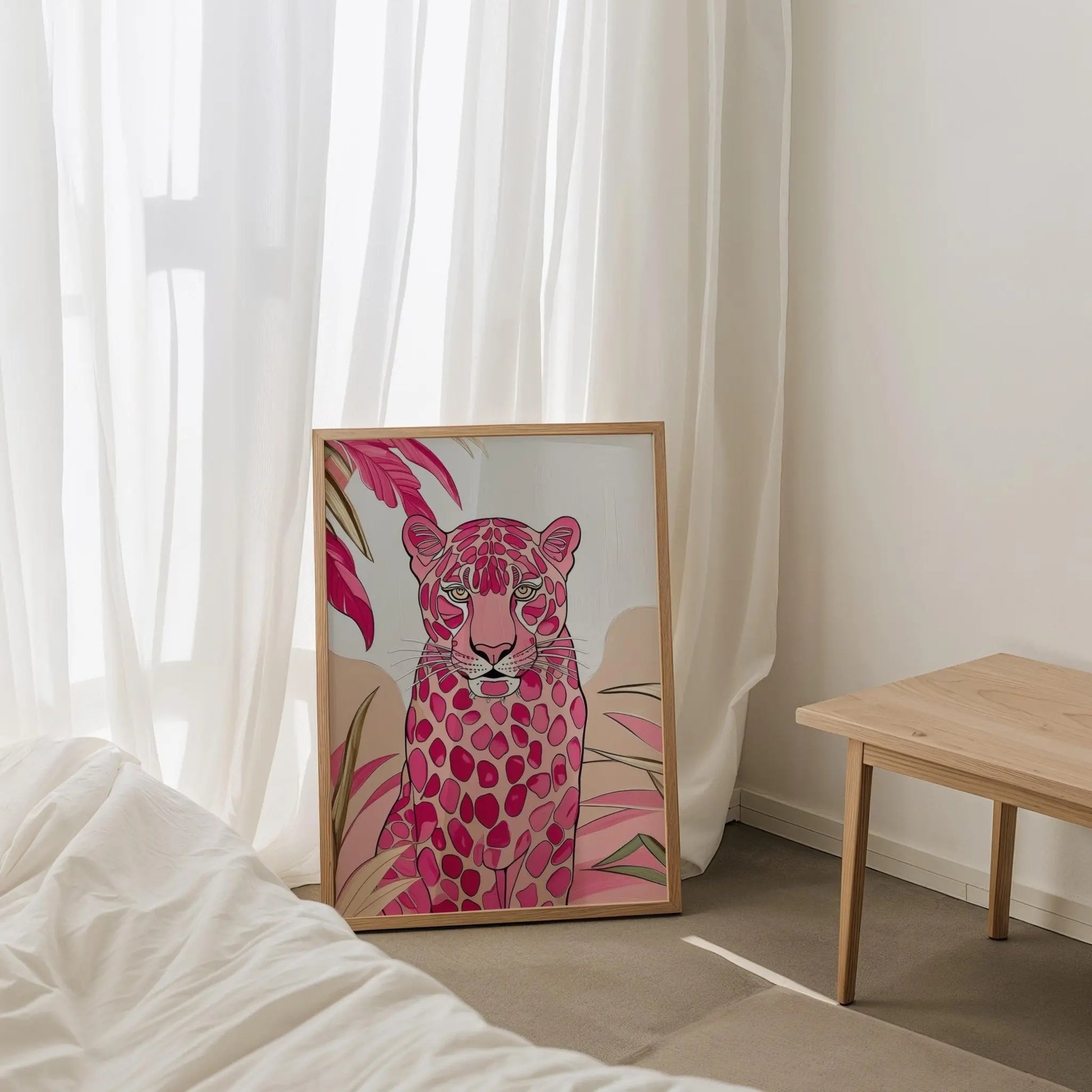 Pink Leopard Print | Cat wall art by Nine Lives Tribe