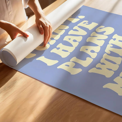 Plans with My Cat Print | Cat wall art by Nine Lives Tribe