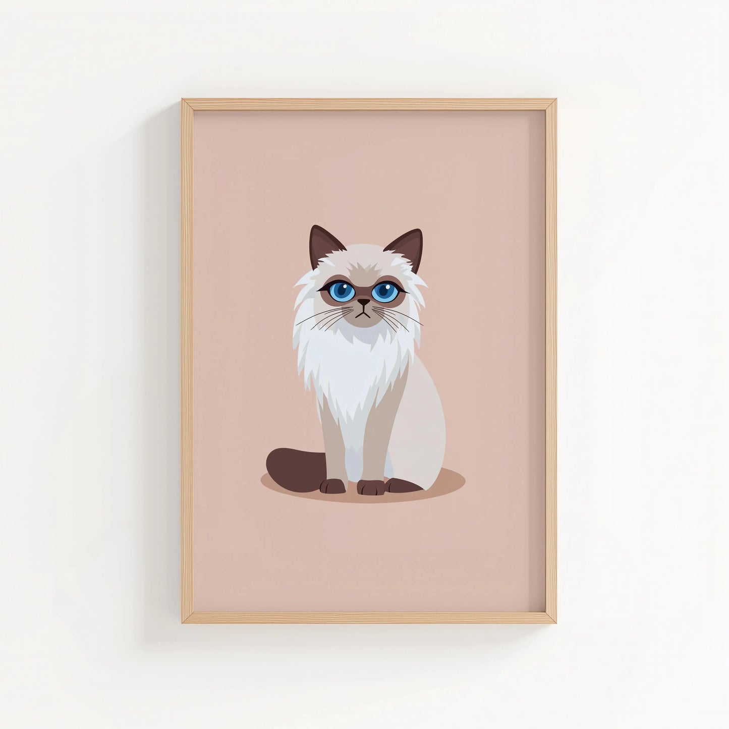 Ragdoll Cat Print | Cat wall art by Nine Lives Tribe