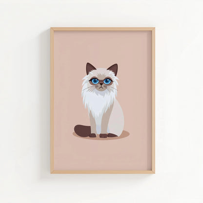 Ragdoll Cat Print | Cat wall art by Nine Lives Tribe