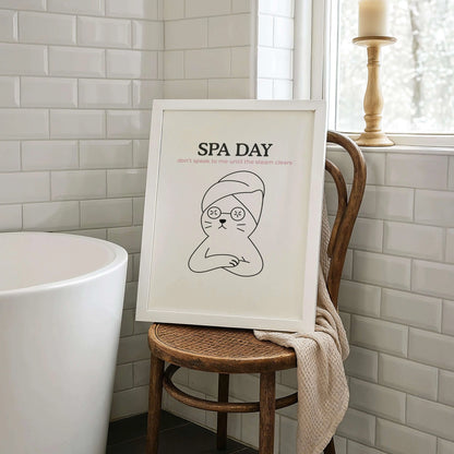 'Spa Day' Bathroom Print - Nine Lives Tribe 