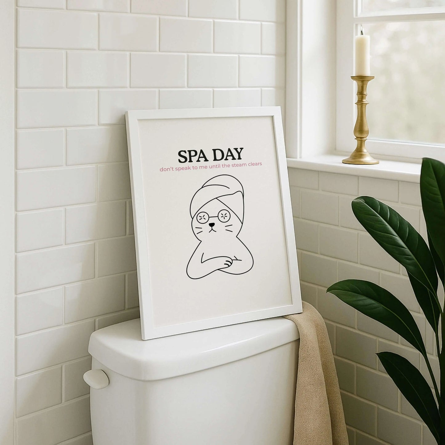 'Spa Day' Bathroom Print - Nine Lives Tribe 