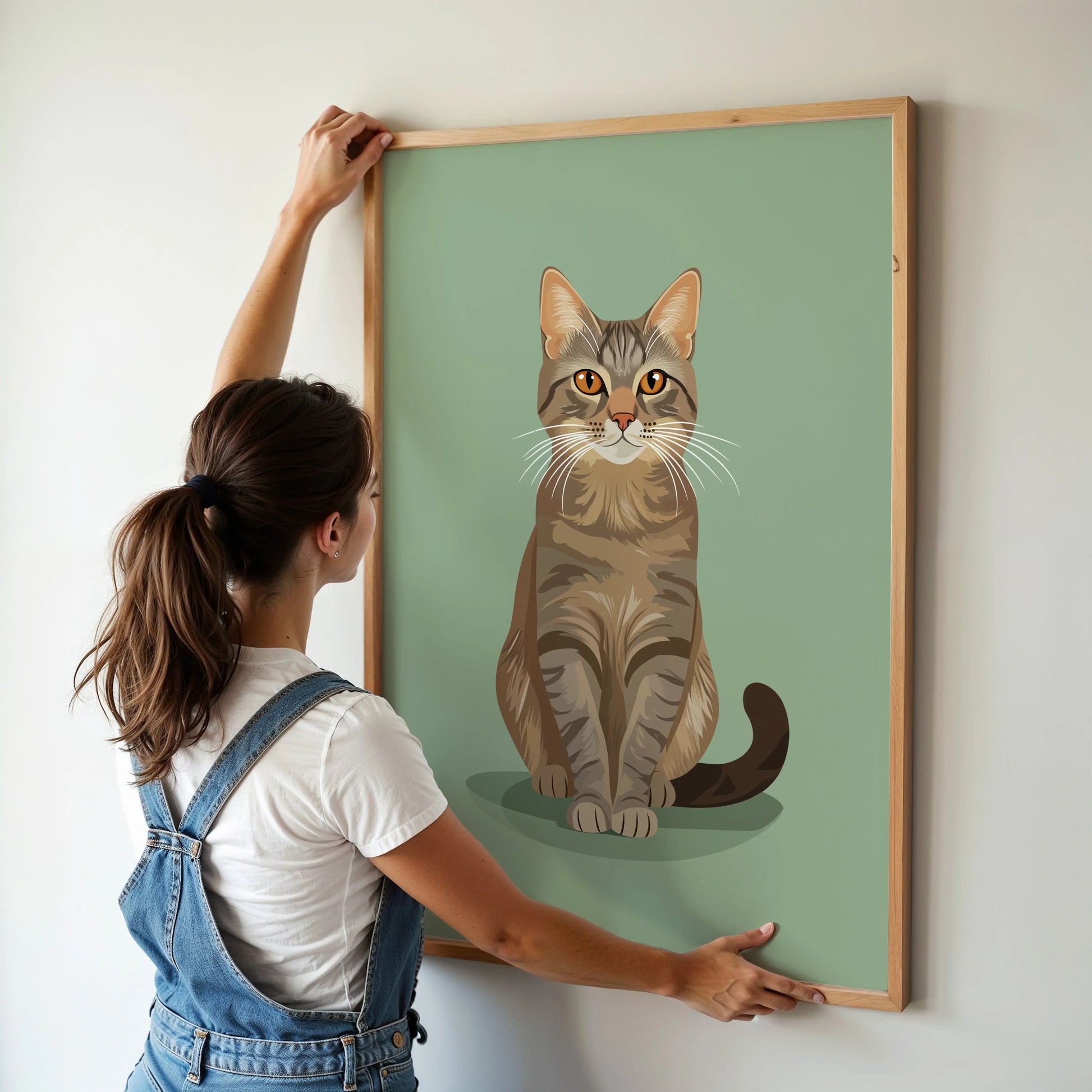 Tabby Cat Print | Cat wall art by Nine Lives Tribe