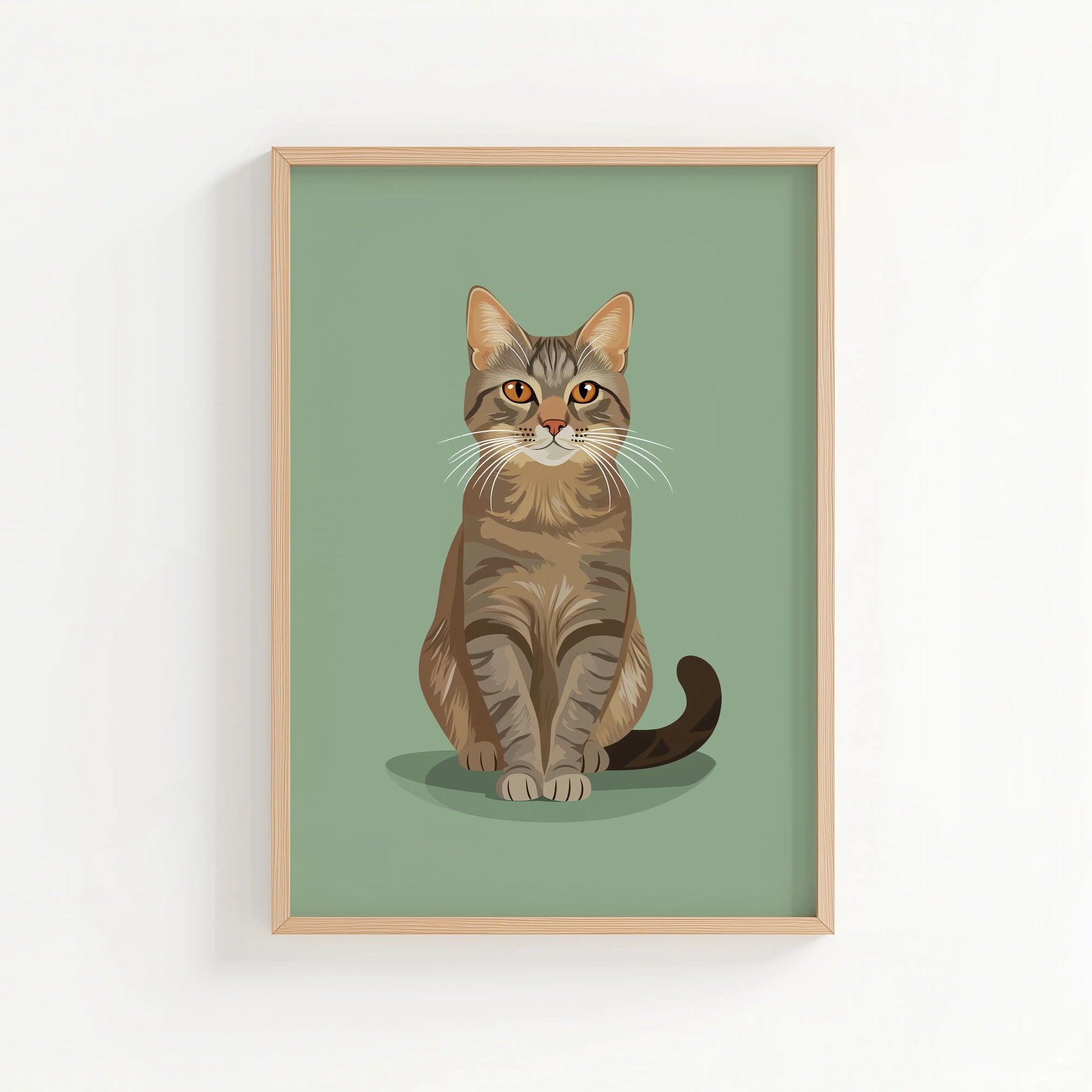 Tabby Cat Print | Cat wall art by Nine Lives Tribe