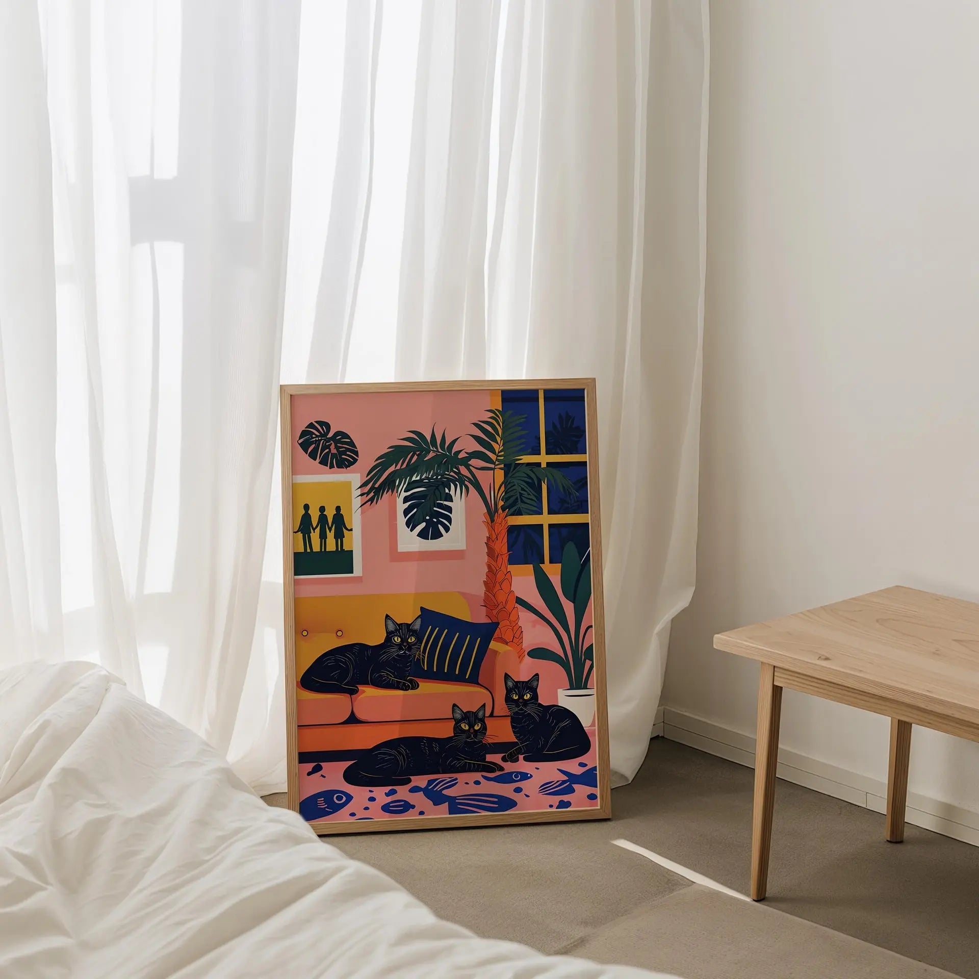 The Cat Lounge | Cat wall art by Nine Lives Tribe