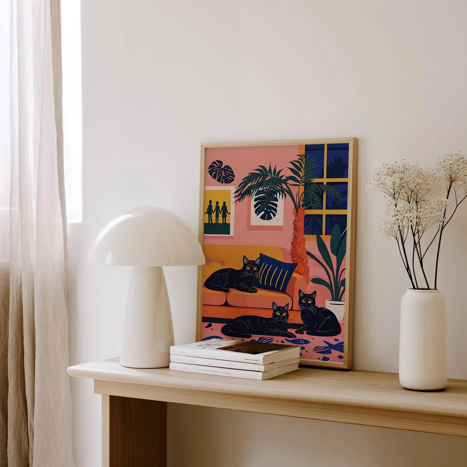 The Cat Lounge | Cat wall art by Nine Lives Tribe