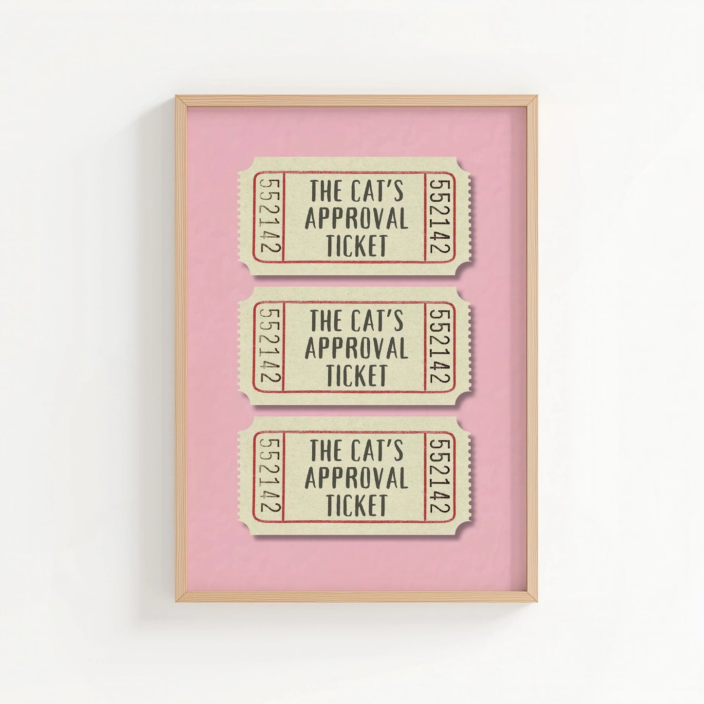 'The Cat’s Approval Ticket' Print | Cat wall art by Nine Lives Tribe